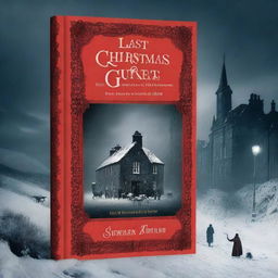 Create a book cover titled 'LAST CHRISTMAS GUEST'