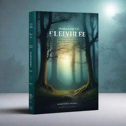 Create a book cover featuring a mysterious forest with a hidden path, illuminated by moonlight