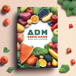 Create a detailed book cover for 'A Comprehensive Guide to Diet and Training for Beginners and Intermediate Levels'