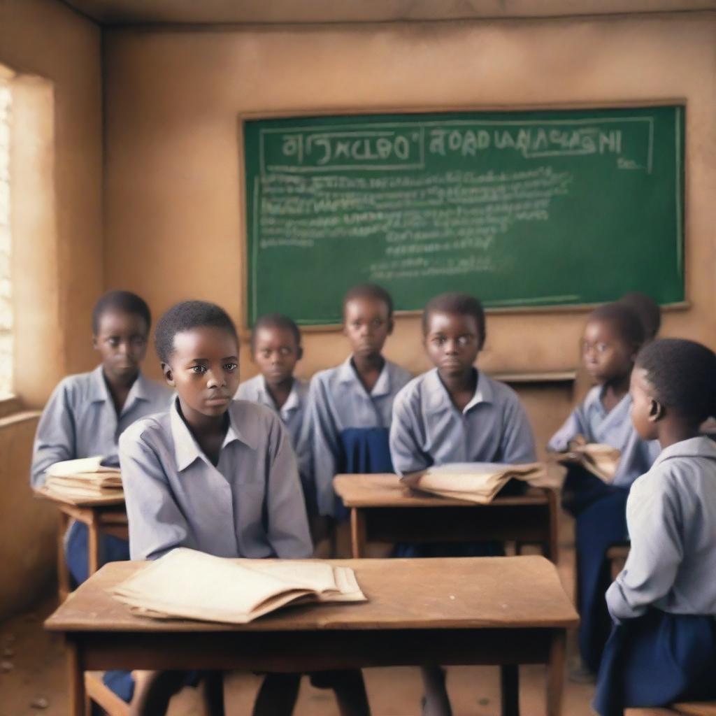 A realistic depiction of a basic education classroom in Kenya