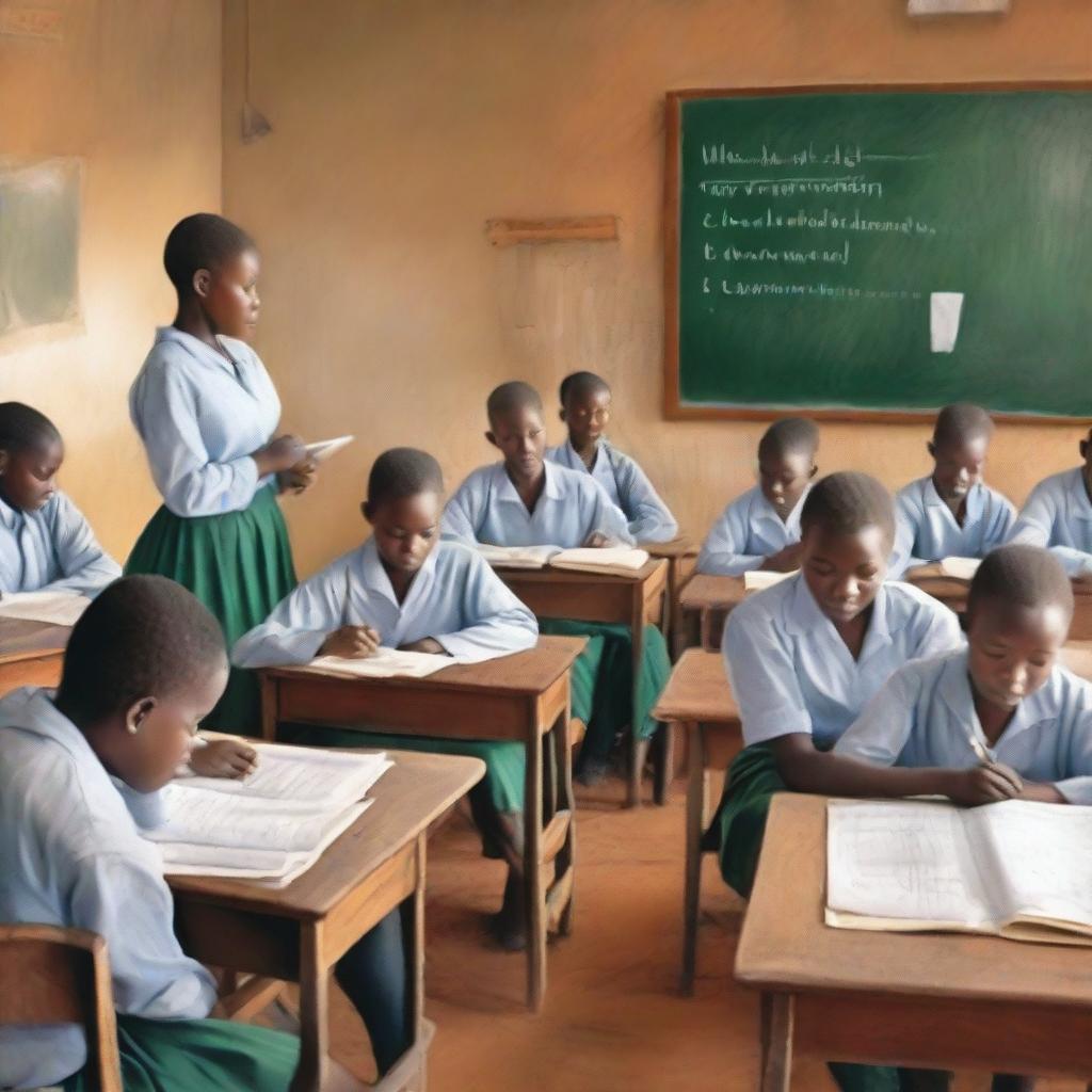 A realistic depiction of a basic education classroom in Kenya