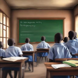 A realistic depiction of a basic education classroom in Kenya