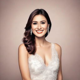 A beautiful portrait of Luna Maya, an Indonesian actress, model, and singer