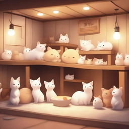 A basement filled with cute little animals