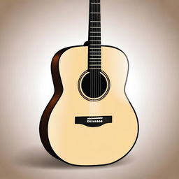 A detailed illustration of an acoustic guitar