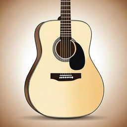 A detailed illustration of an acoustic guitar