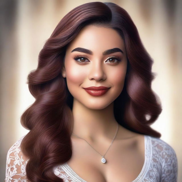 A detailed and realistic portrait of Ariel Tatum, showcasing her natural beauty and elegance