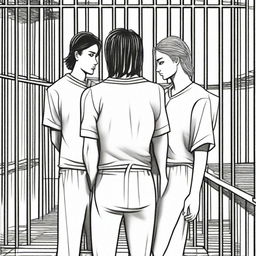 A young man and his friend are in a prison that is actually a paradise