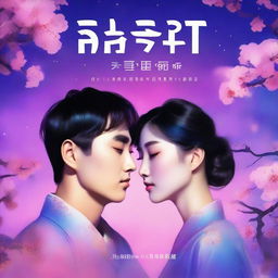 A romance book cover featuring the split face of a Korean man and a Korean woman, with each half of their faces merging together