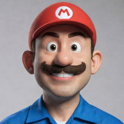 A animated version of Mario from the Super Mario Brothers, distinctively characterized with a bald head.