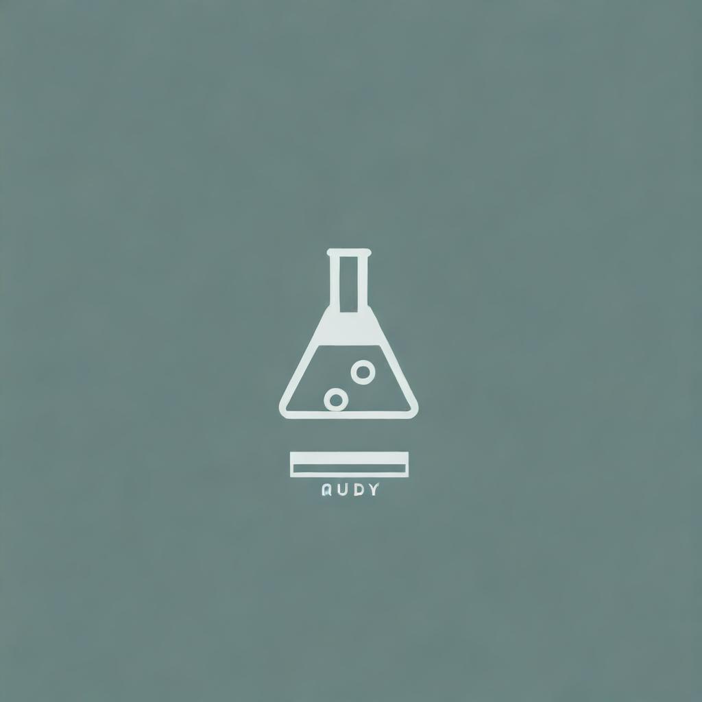 Create a minimal logo that combines a music instrument and a conical flask