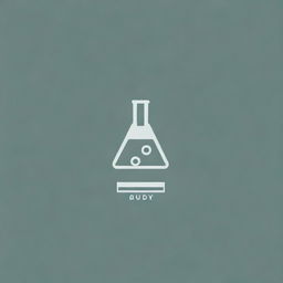 Create a minimal logo that combines a music instrument and a conical flask