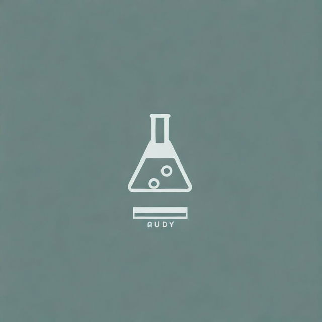 Create a minimal logo that combines a music instrument and a conical flask