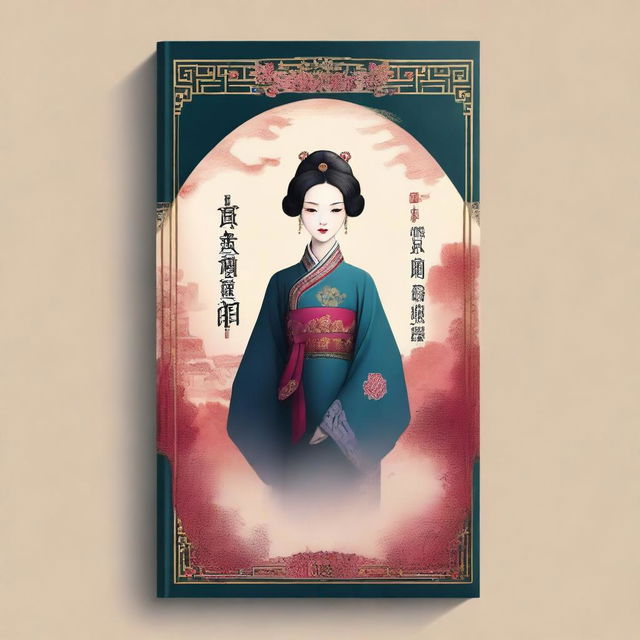 Create a book cover for a historical Chinese transmigration novel titled 'The Villainess's Curse: A New World, A New Fate'