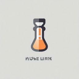 Create a logo that combines a music instrument with a conical flask