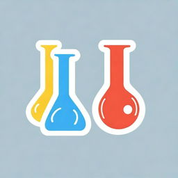 Create a doodled logo that combines a music instrument and a conical flask