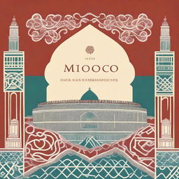 A sophisticated book cover featuring the theme of Morocco and progress under the Queen