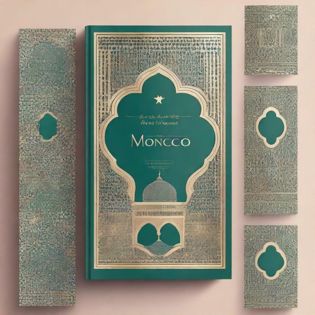 A sophisticated book cover featuring the theme of Morocco