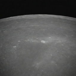 A romantic and picturesque scene on the moon, showcasing a heart shape imprint on its craggy surface under the gentle glow of the Earth in the moon sky.