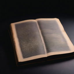 A closeup image of a book on a black background