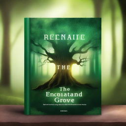 Create a captivating book cover with a mystical forest in the background, featuring an ancient, glowing tree at the center