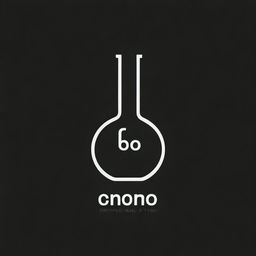 Create a minimal stroke logo that combines a music instrument and a conical flask