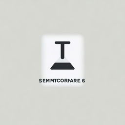 Create a minimal stroke logo that combines a music instrument and a conical flask