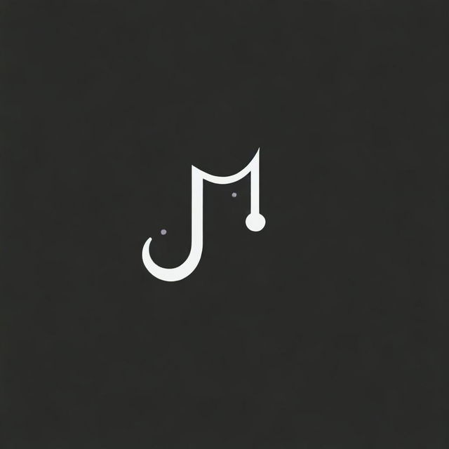 Create a minimal stroke logo that combines a music note and a lab symbol