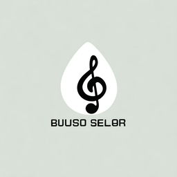 Design a minimal logo that combines a music note and a lab symbol