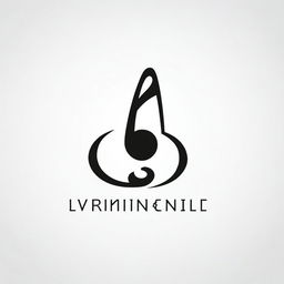 Design a minimal logo that combines a music note and a lab symbol