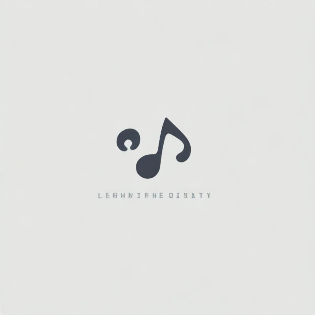 Design a minimal logo that combines a music note and a lab symbol