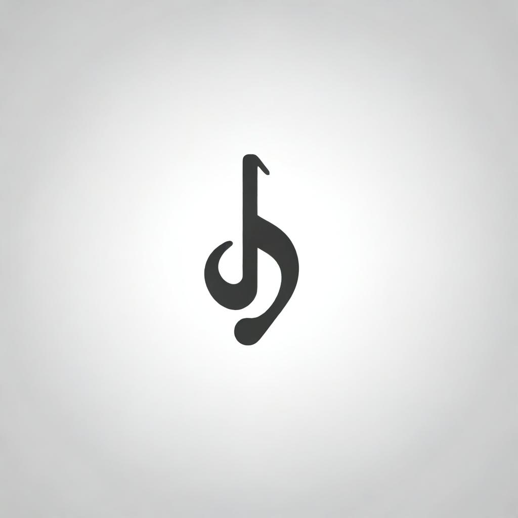 Create a minimal logo that combines a music note and a lab symbol