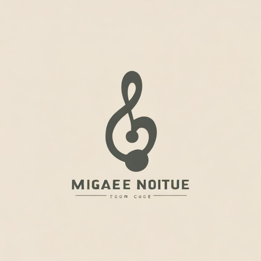 Create a vintage logo that combines a music note and a lab symbol