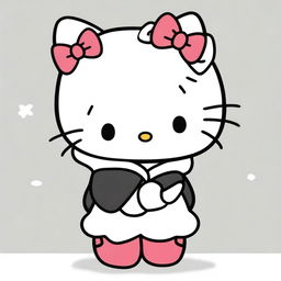 Two Hello Kitty characters hugging each other