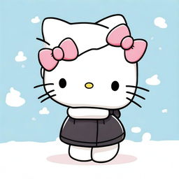 Two Hello Kitty characters hugging each other