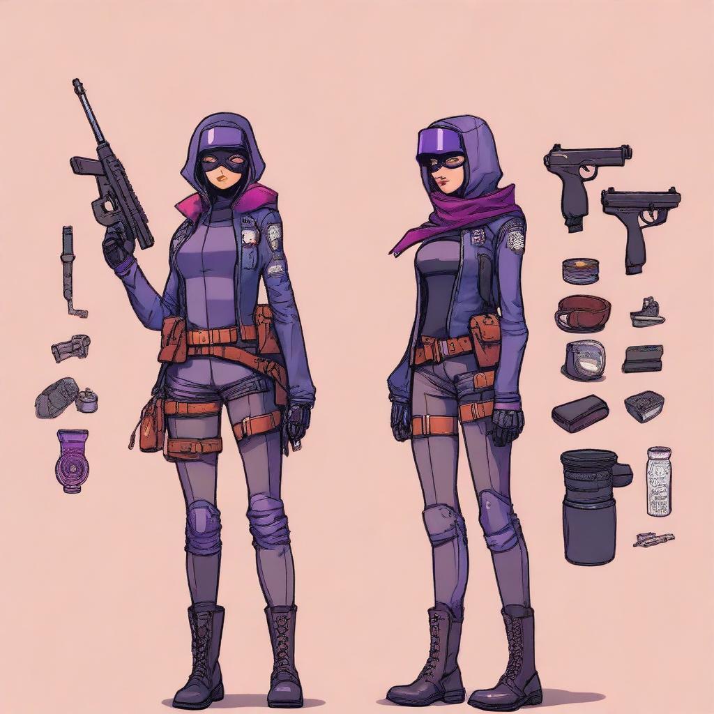 A young woman is depicted as a 'hitgirl', exuding confidence and allure