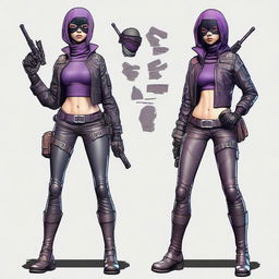 A young woman is depicted as a 'hitgirl', exuding confidence and allure