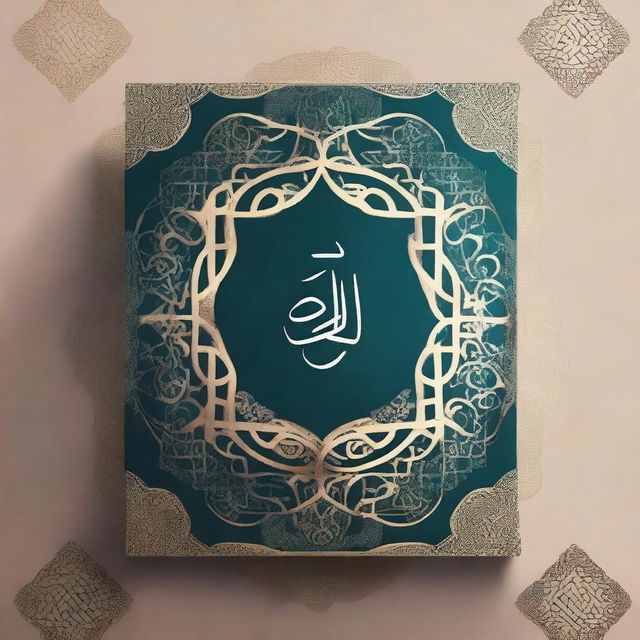 A book cover design for a Muslim book that describes Arabic letters