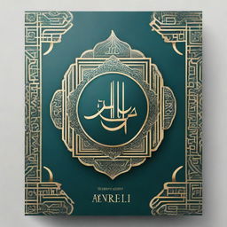 A book cover design for a Muslim book that describes Arabic letters