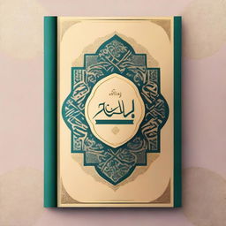 A book cover design for a Muslim book that describes Arabic letters