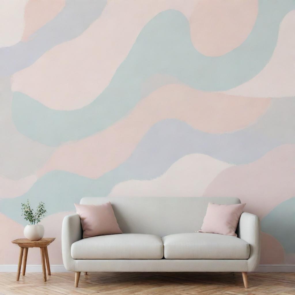 A visually aesthetic wallpaper with a calming blend of pastel colors and abstract patterns.