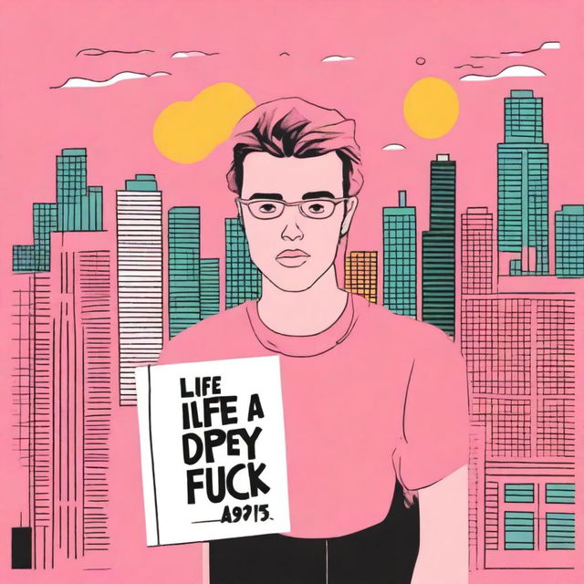 Create a book cover design for 'Life of a 20-Something Fuck Up' by Charli Rhodes