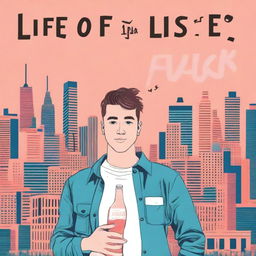 Create a book cover design for 'Life of a 20-Something Fuck Up' by Charli Rhodes