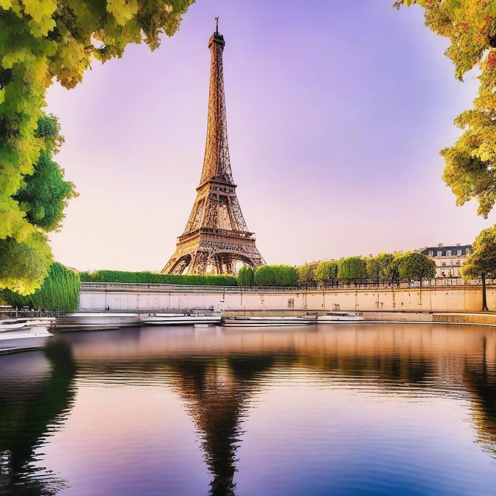 Create an image showcasing the top 5 places to visit in France