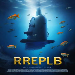 Create a movie poster for a film titled 'Ripple Effect' about deep sea exploration