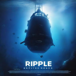 Create a movie poster for a film titled 'Ripple Effect' about deep sea exploration