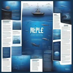 Create a documentary poster titled 'Ripple Effect' about deep sea exploration