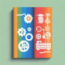 A book cover featuring four distinct colors, each representing a different engineering department