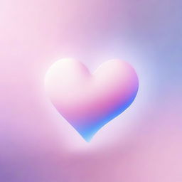 A delicate illustration of a heart formed by soft strokes of light, on a background that transitions from blue to pink