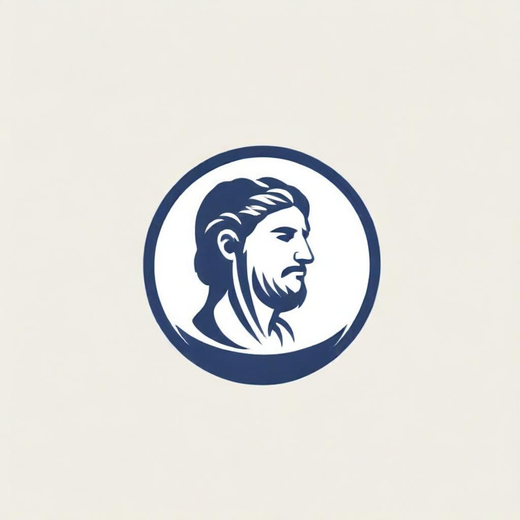 An inspiring logo for a philosophy brand. Incorporate elements like an open book or ancient Greek architecture, alluding to the deep-thinking and wisdom associated with philosophy.